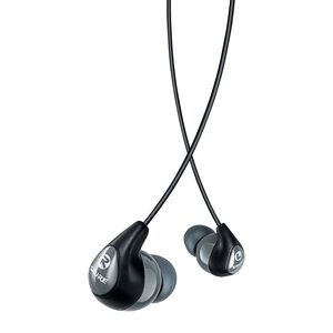 Shure Gray and Black In-Ear Earbud Headphones with Branded Pouch